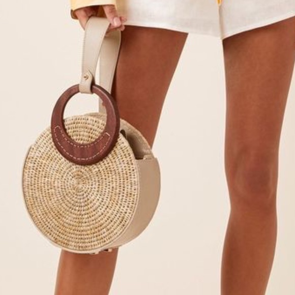 Khokho Mini Letta Leather-Trimmed Circle Bag - Picture 1 of 15